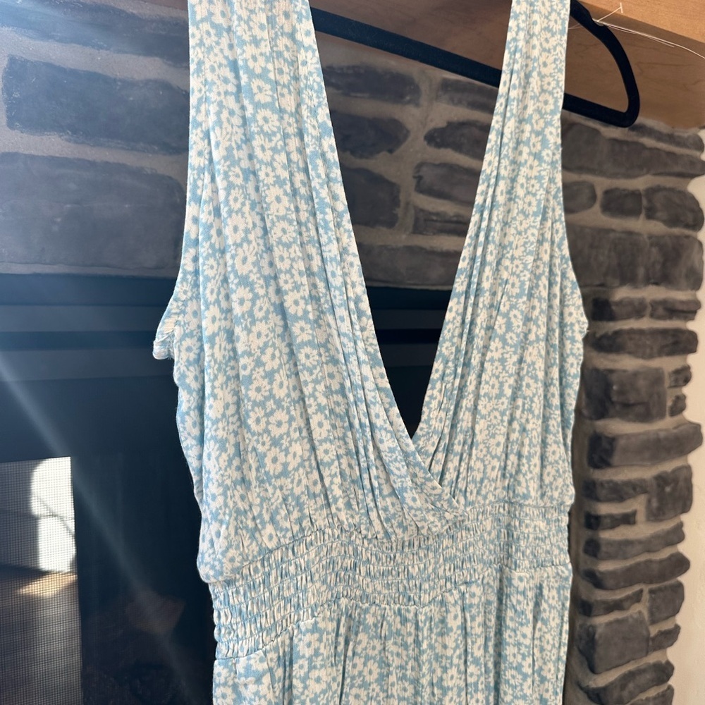 Light Blue Floral Romper - Picture 3 of 5